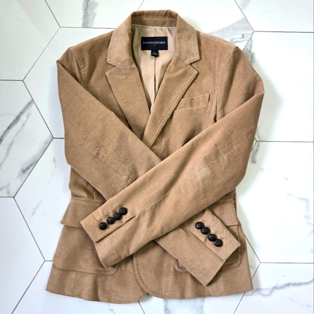 Banana Republic Women's Corduroy Blazer Tan